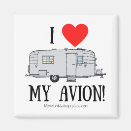 Imán ¡AMO mi Avion!-Vintage Fan Front 50-70s