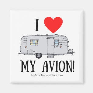 Imán ¡AMO mi Avion!-Vintage Fan Front 50-70s