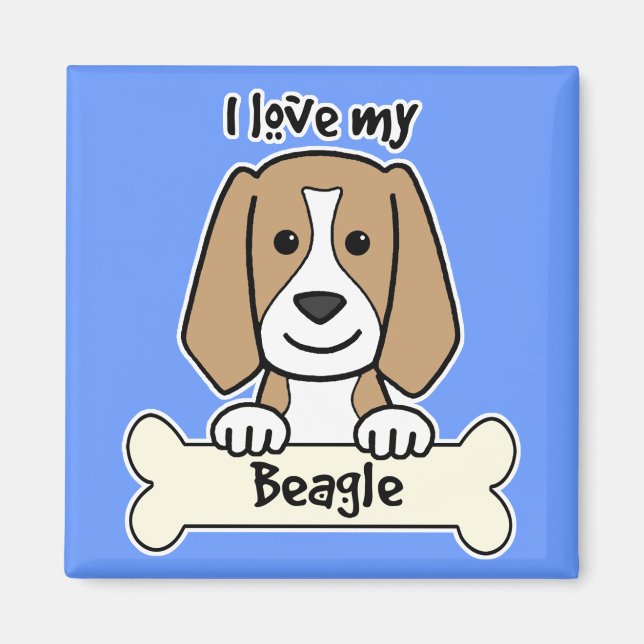 Imán Amo Mi Beagle (Frente)