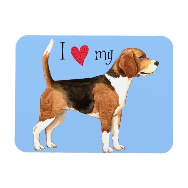 Imán Amo mi Beagle (Horizontal)