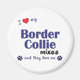 Imán Amo mi border collie me mezclo (los perros