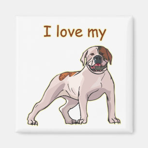 Imán Amo mi bulldog americano