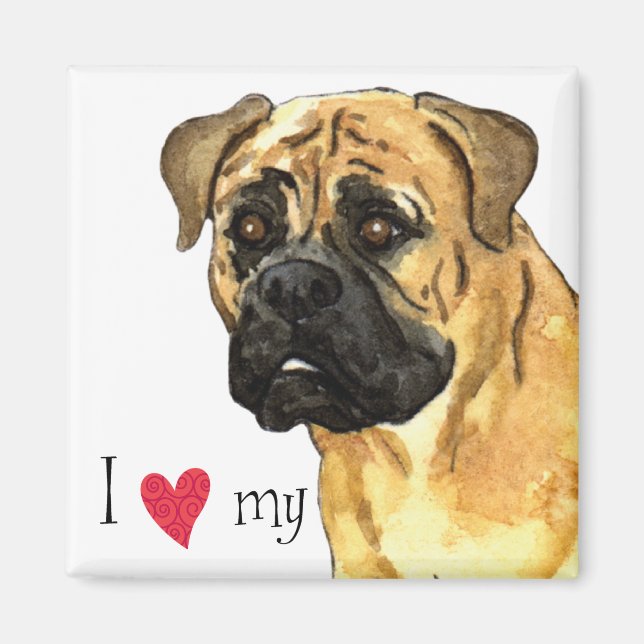 Imán Amo mi Bullmastiff (Frente)