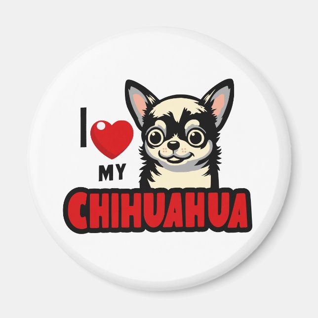 Imán Amo mi Chihuahua (Frente)