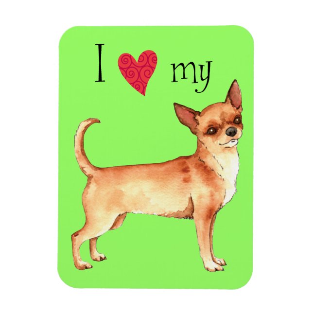 Imán Amo mi Chihuahua (Vertical)