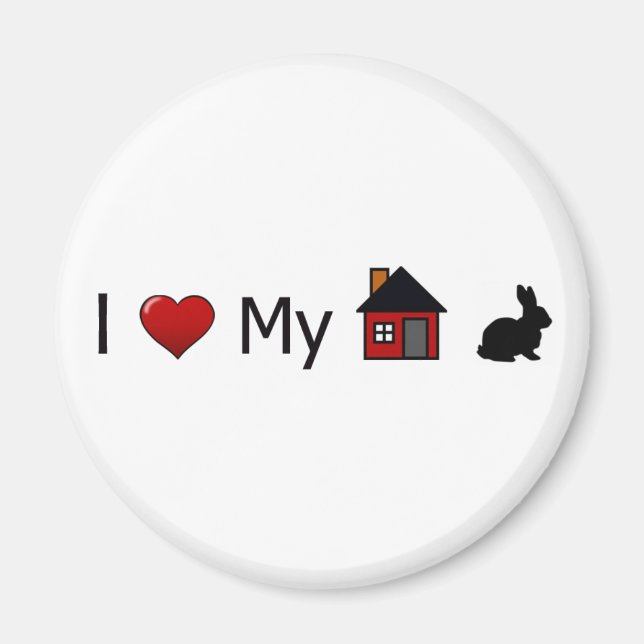 Imán "Amo Mi Conejo Doméstico" Magnet (Frente)