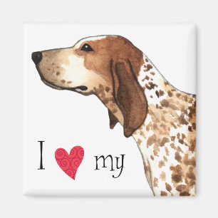 Imán Amo mi Coonhound del inglés americano