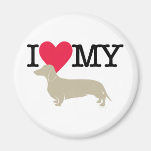 Imán ¡Amo mi Dachshund!