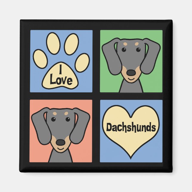 Imán Amo Mi Dachshund (Frente)