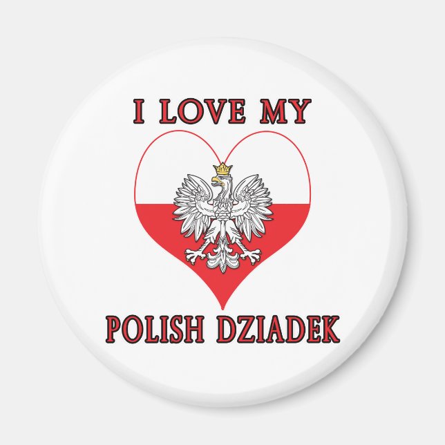 Imán Amo mi Dziadek polaco (Frente)