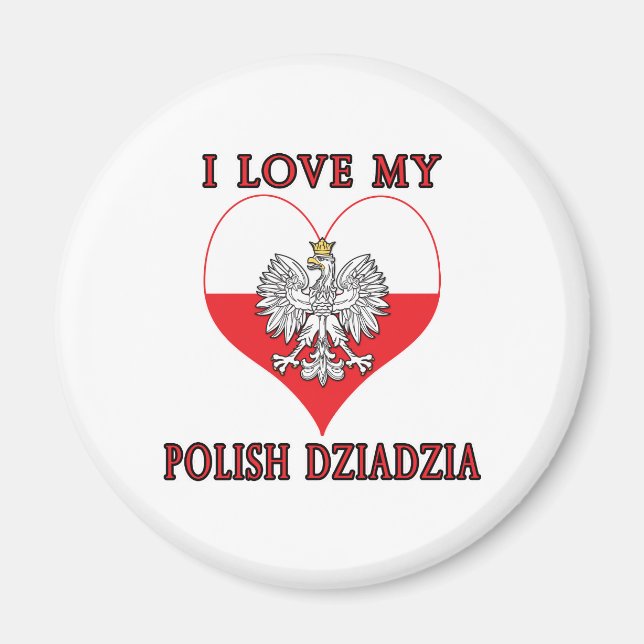 Imán Amo mi Dziadzia polaca (Frente)