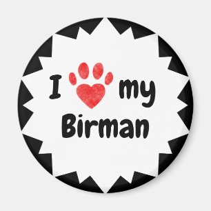 Imán Amo Mi Gato Birman