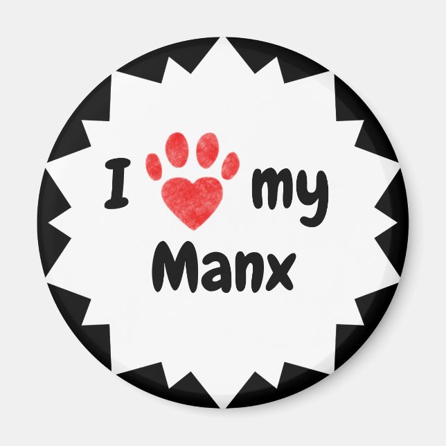 Imán Amo Mi Gato De Mano (Frente)