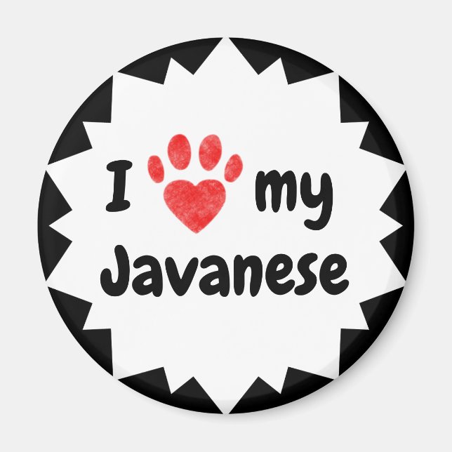 Imán Amo Mi Gato Javanés (Frente)