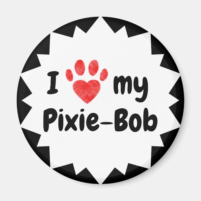 Imán Amo Mi Gato Pixie-Bob (Frente)