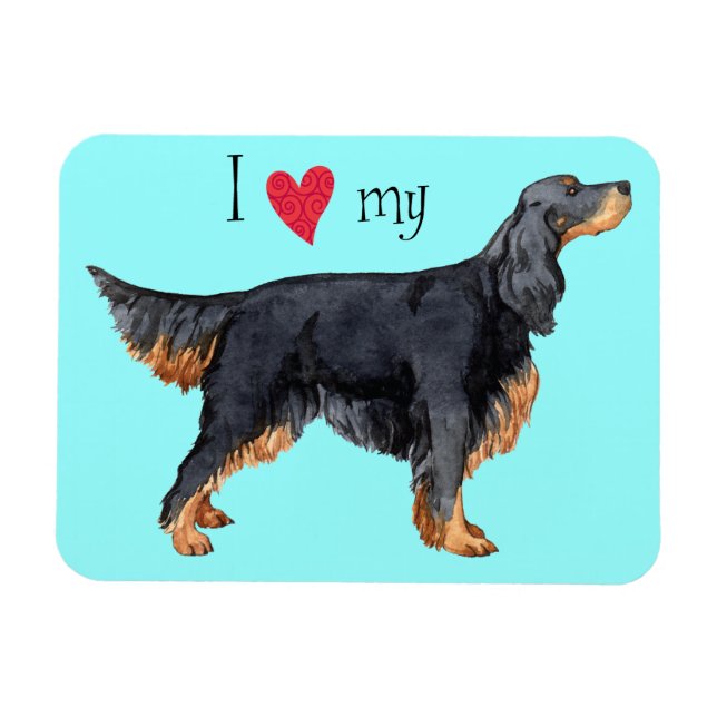 Imán Amo mi Gordon Setter (Horizontal)