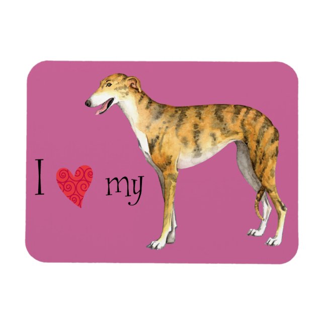 Imán Amo mi Greyhound (Horizontal)