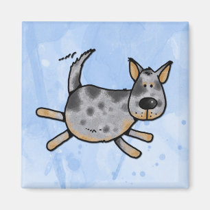 Imán amo mi heeler azul l