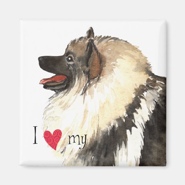 Imán Amo mi Keeshond (Frente)
