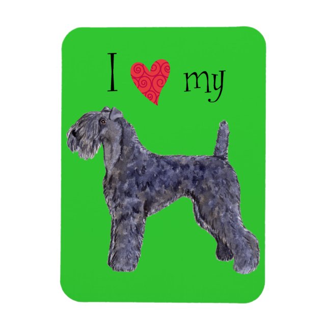 Imán Amo mi Kerry Blue Terrier (Vertical)