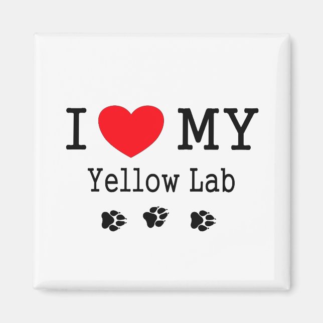 Imán Amo Mi Laboratorio Amarillo (Frente)