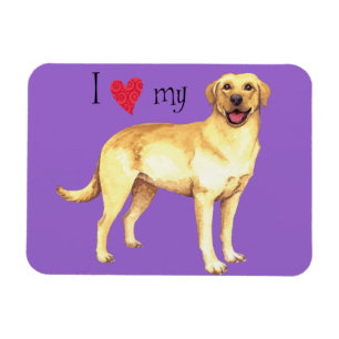 Imán Amo mi laboratorio amarillo