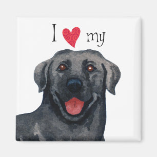 Imán Amo mi Laboratorio Negro