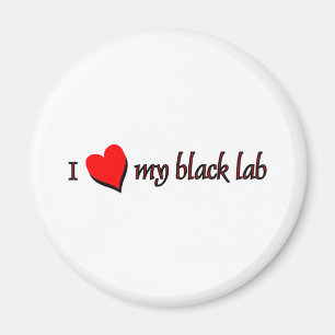 Imán Amo mi Labrador Negro
