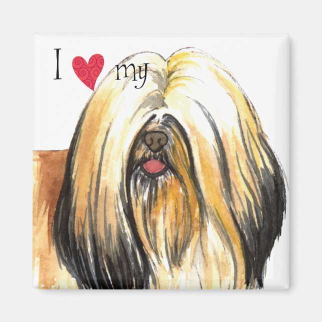 Imán Amo mi Lhasa Apso (Frente)