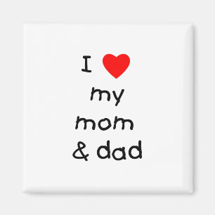 Imán Amo mi mamá y papá