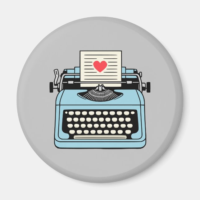 Imán Amo mi máquina de escribir (Frente)