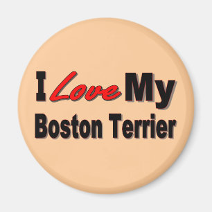 Imán Amo mi mercancía de Boston Terrier