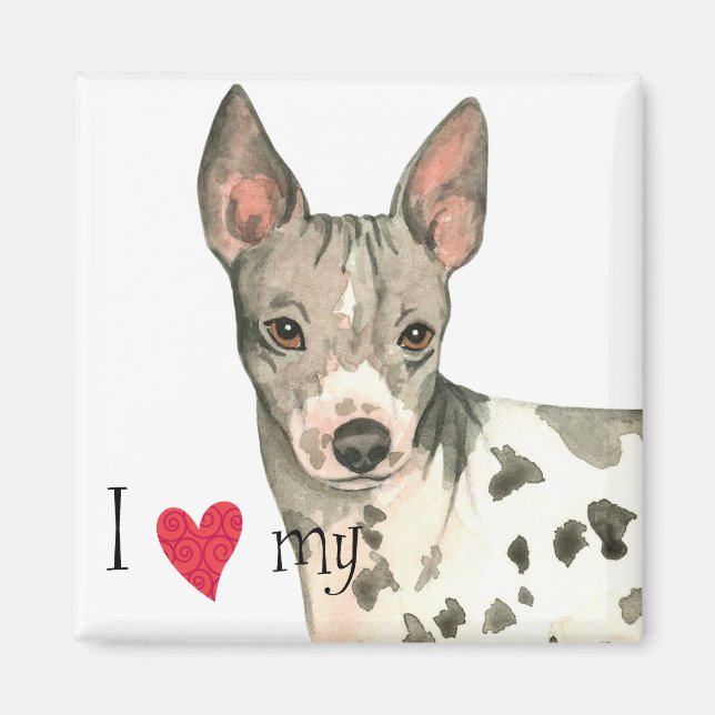 Imán Amo mi miedo sin pelo estadounidense (Frente)