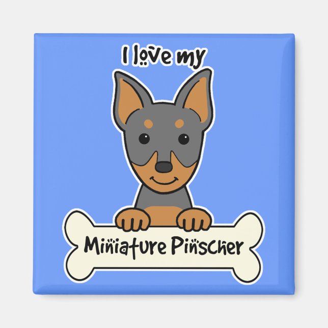 Imán Amo Mi Ministra Pinscher (Frente)