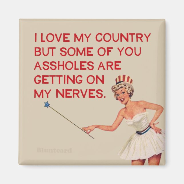 Imán Amo mi país...pero......... (Frente)