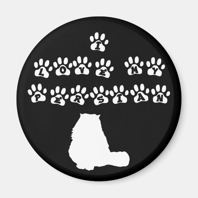 Imán Amo mi persa - Texto blanco (Frente)