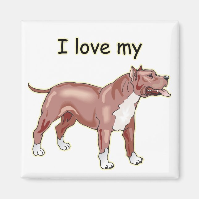 Imán Amo Mi Pitbull (Frente)