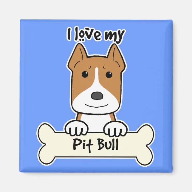 Imán Amo Mi Pitbull (Frente)