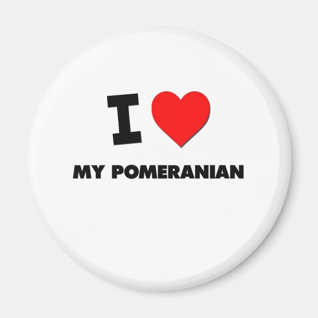 Imán Amo Mi Pomerania (Frente)