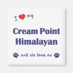 Imán Amo mi punto poner crema Himalayan (el gato