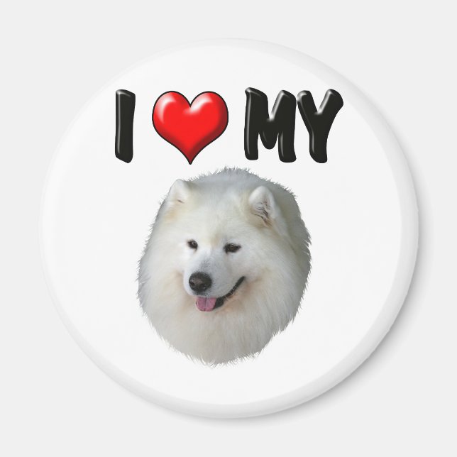 Imán Amo Mi Samoyed (Frente)