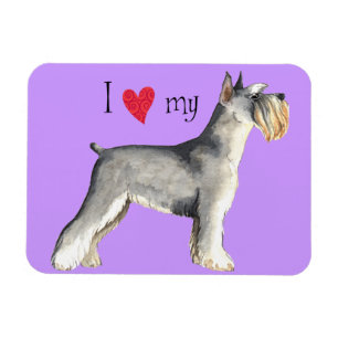Imán Amo mi Schnauzer en miniatura