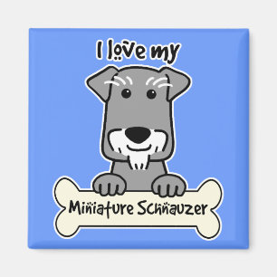 Imán Amo mi Schnauzer miniatura
