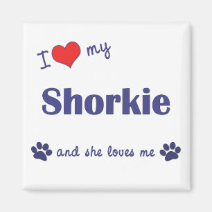 Imán Amo Mi Shorkie (Perro femenino)