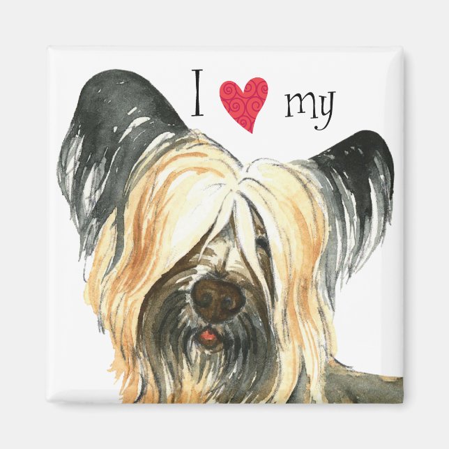 Imán Amo mi Skye Terrier (Frente)
