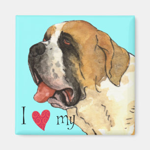 Imán Amo mi St. Bernard