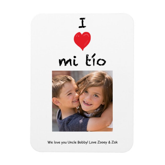 Imán Amo Mi Tío Photo Magnet Keepsake (Vertical)
