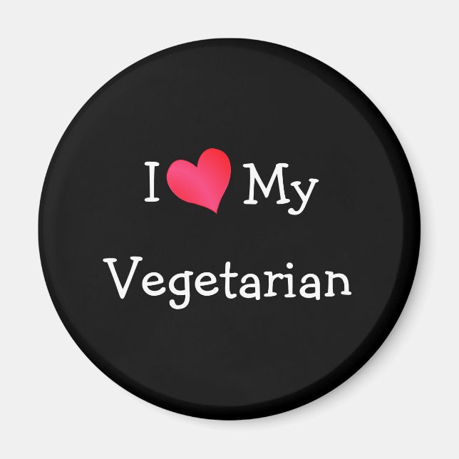 Imán Amo Mi Vegetario (Frente)