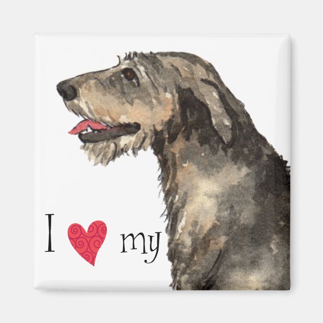 Imán Amo mi Wolfhound Irlandés (Frente)