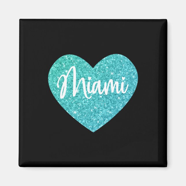 Imán Amo Miami Florida Corazón  (Frente)